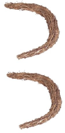 PRETYZOOM 2st Holzgirlande Zum Selbermachen Haustürdekoration Weinrebenkranz Basteln Natürliche Weinrebenkränze Rattan-Girlande Osterkränze Aus Rattan Holzverkleidung Zweig Kranz Bambus