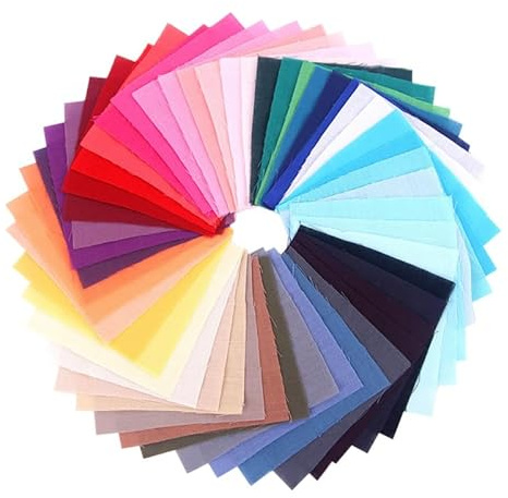 KONTONTY Lot De 100 Carrés De Tissus 3.94 in Tissu En Coton Pour Patchwork Couture Et Quilting Matériaux Pour Scrapbooking Loisirs Créatifs Et Bricolage