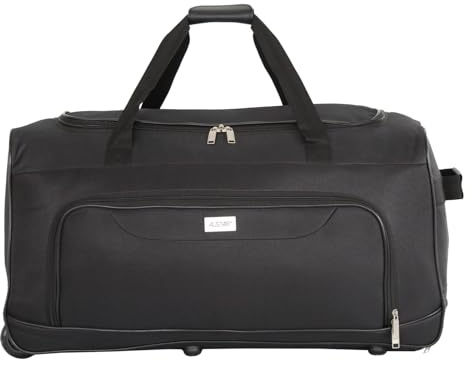 ALISTAIR Black - Sac de Voyage à roulettes – Taille Moyenne 65 cm - Marque Française - Garantie 2 Ans en France