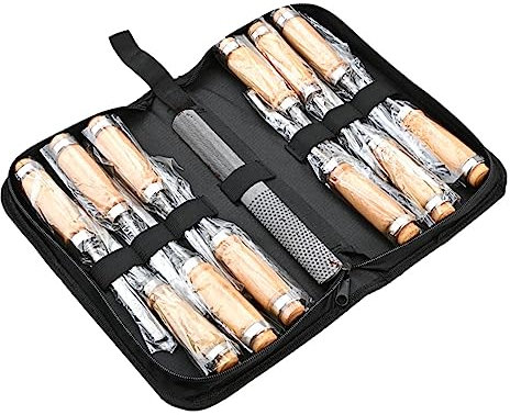 SEWACC Holzschnitzwerkzeuge Mit Holzgriff Carving Werkzeug Für Schnitzen Und Gravieren Inklusive Ergonomischen Griffen Für Präzises Arbeiten