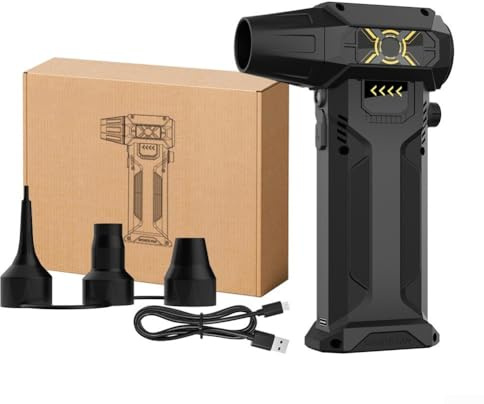 Turbo, 130.000 U/min Luftgebläse, Druckluft-Staubwedel, Mini-Gebläse, Computer-Staubsauger für Tastatur, Autoreinigung, Camping, Outdoor (B)