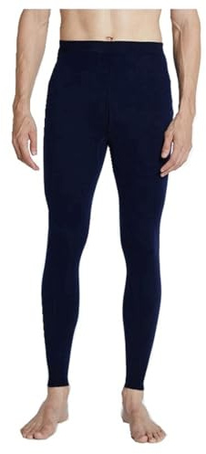 100 % merinoull tjocka män kvinnor termiska underkläder vinterleggings dam baslager Long Johns herr tungvikts tights 100, Män tunn marinblå, 3XL