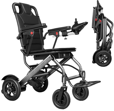silla de ruedas eléctrica plegable ligera (13.8kg) silla ruedas electrica plegable automática todo terreno para personas mayores electric wheelchair Aprobación De Aerolíneas