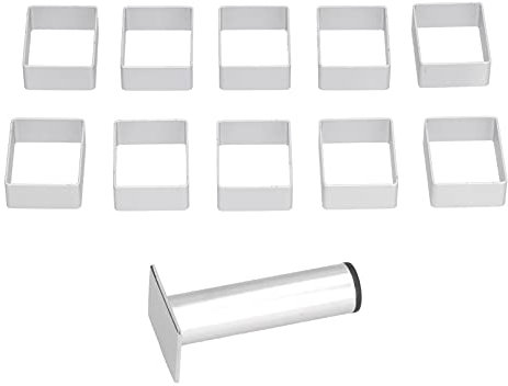 Juego de moldes para pasteles, cortadores de galletas para pasteles y galletas, cortadores de galletas de acero inoxidable, moldes para cortadores de galletas, juego de moldes (pequeño rectángulo)