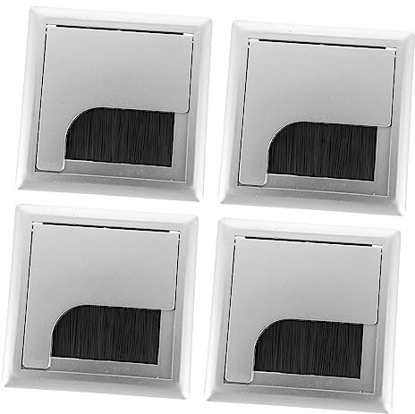 Uonlytech 4stücke Kabellochabdeckung Für Schreibtisch Kabellochabdeckungen Aus Kunststoff Kabel-organizer Mit Klappdeckel-design Für Computer-tische Und Heimdekoration