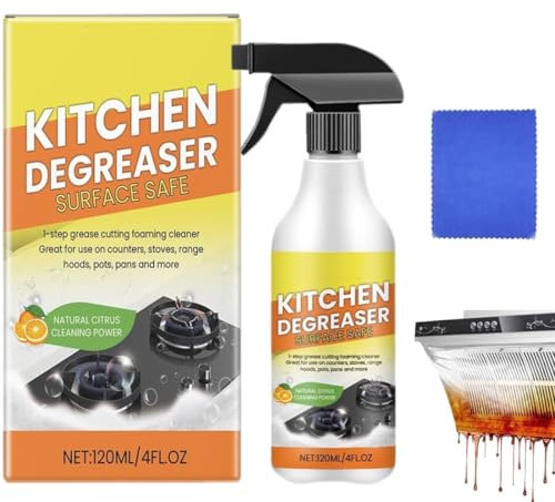 Kitchen Degreasing Foam Cleaner,Stubborn Stains Cleaner,Kitchen Cleaner Spray Degreaser,Bubble Cleaner Foam Spray, for Range Hood, Oven, Pots (1 Pcs)