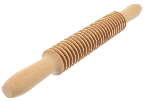 SAFIGLE Rullo Per Pasta in Legno Di Faggio Texture Traliccio Tagliapasta Efficiente Per Spaghetti e Tagliatelle Strumento Resistente Per Cucina e Preparazioni Alimentari