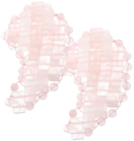 PRETYZOOM Jade Augenmasken Augenklappen 2 Stück Mondförmige aus Natürlichem Jade Material Kühlende und Beruhigende zur Linderung von Augenmüdigkeit Beim Schlafen und Reisen