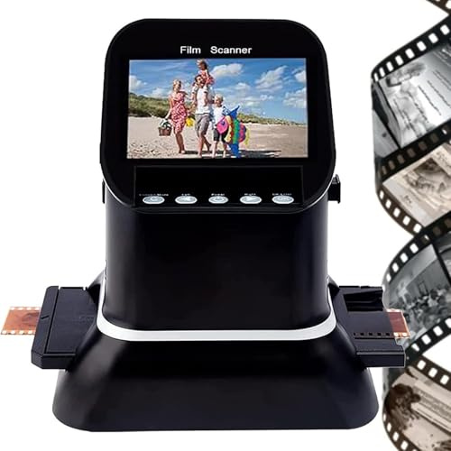 Slide Negative Scanner,22MP High Resolution Film Slide Scanner Negative Scanner, 4.3 LCD All-in-One Digital Converter with 128MB Memory for Old Photo Slides & Films