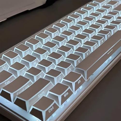 137 Keys Cherry Profile Prism Keycaps Shine Through Keycaps for Cherry Mx Switches Keyboards (White)