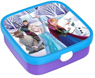 Mepal - Bento Brotdose Groß Campus - Bento Lunchbox für Kinder - Inklusive 2 auslaufsicheren Bento Fächern & Gabel - Bento-Fach ist mikrowellengeeignet - 1,25 l - Frozen friends