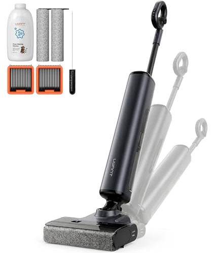 uwant D700 Pro Lavapavimenti Senza Filo Wet&Dry Aspirapolvere Lavapavimenti 3in1 Lava Aspira e Lavasciuga Pavimenti 180° Ultra Flat 12cm Pulizia Tri-Bordo Autopulizia AI 100° Asciugatura IR+Aria Calda