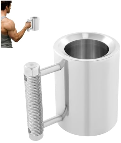 Armanyya 8 kg fitnessflaska, 8 kg/22 lb 304 rostfritt stål, hantelkoppar, 300 ml kapacitet, hantel tung kopp, gåva till fitness, träning och kaffeälskare (silver)
