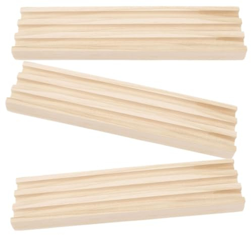 HAPINARY Organisateur de Tuiles Domino en Bois Beige 3pcs pour Support de Cartes à Jouer et Accessoires Domino Train Mexicain Pratique sans Contrainte