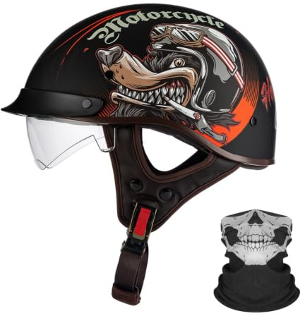 Casco Da Moto Stile Tedesco Per Uomo E Donna, Omologato ECE 22.06, Casco Vintage A Scodella Per Scooter, Ciclomotori, Cruiser E Chopper.