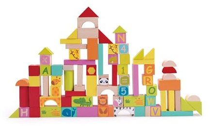 Classic World Houten Blokken Dieren, 100dlg.