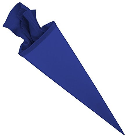 itenga Bastelschultüte 70cm rund Schultütenrohling mit Filzverschluss (Blau mit Filzverschluss)