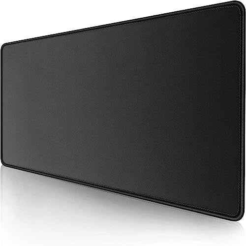 LL-COEUR Schwarz Mauspad mit rutschfeste Gummi 70x40x0,3cm, Große Premium Mousepad Wasserdicht Large Schreibtisch Schutz Tischunterlage (700x400x3mm)