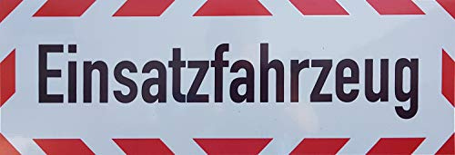UvV Kfz reflektierendes Magnetschild | Schild magnetisch | Einsatzfahrzeug TüV geprüfte Magnetfolie bis zu 200 kmh (30 x 10 cm)