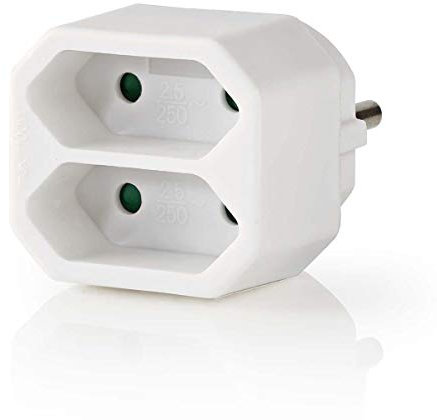 Nedis Socket Splitter 2 Sockets Euro Connector