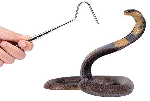 Sheens Zusammenklappbarer Schlangenhaken Ausziehbarer Schlangenfänger-Fanghaken aus Edelstahl zum Fangen Handhabung Grabber Separate kleine Haustierschlange