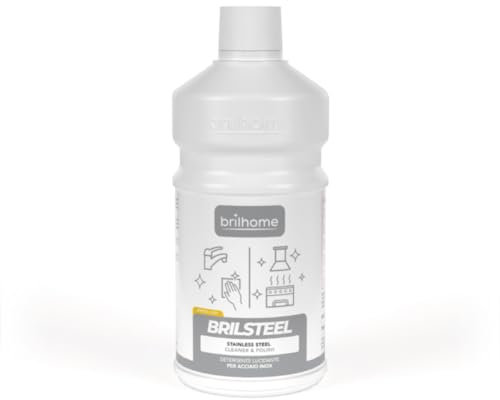 2 set Chogan STEEL BRILL DETERGENTE LUCIDANTE PER ACCIAIO INOX HACCP cappe rubinetti pentole frigoriferi piani lavoro 750ML