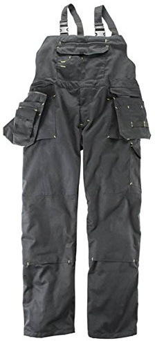 Abraxas Salopette da lavoro per taglie forti, colore nero, taglia 5XL, Nero , XXXXXL