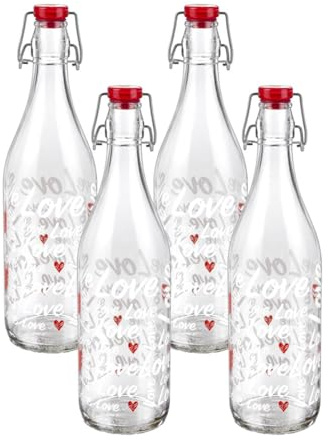 Maury's Bottiglia di vetro con tappo ermetico (Corazon | 1 litro)