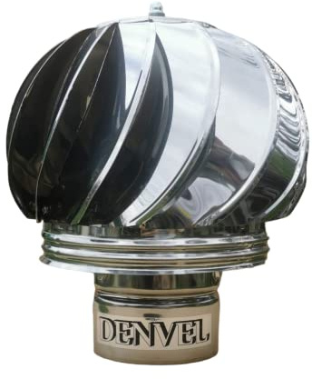 80 mm Drehbarer Kaminaufsatz Edelstahl, Schornsteinabdeckung Drehbar Kaminhaube Schornsteinaufsatz Kaminabdeckung Kamin Hut - Denvel