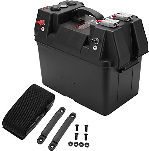 Trolling Motor Smart Battery Box, Trolling Motor Battery Power Center Marine Battery Accessory for Charging RV Yacht Marine Boat Accessory