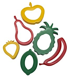 Strong Plastic Cookie/Dough Cutters | Pack of 6 | Fruit Shapes | Fruit Shapes, Strong Cookie Dough Cutters