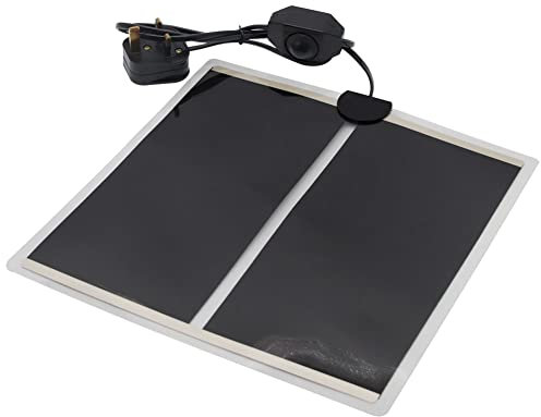 Houtokit Reptile Heating Mat, Reptile Heat Pad Adjustable Temperature Control Terrarium Pet Tank Warmer Mat Pad for Small Animals Snake Turtle Tortoise Bearded Dragon Gecko (14W)