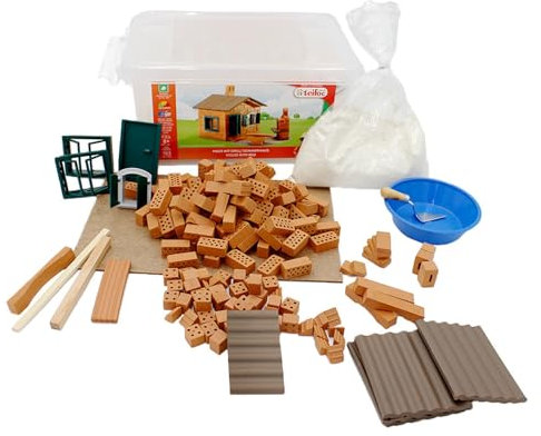 Teifoc 5210 Steinbaukasten - Haus mit Grill, DIY Architektur Bausatz, 185 Bauteile, 3D Puzzle, Konstruktionsspielzeug für Kinder ab 8 Jahren und Erwachsene