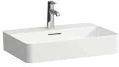 LAUFEN VAL Waschtisch-Schale, 1 Hahnloch, mit Überlauf, 600x400mm, H8122857571041, Farbe: weiss matt