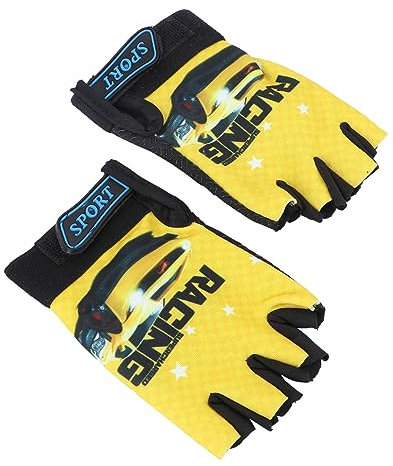 Kisangel 2 Stück Atmungsaktive Halbfingerhandschuhe Für Kinder Fahrradhandschuhe Für Kinder Robustes Material Bequem Zum Reiten Und Laufen