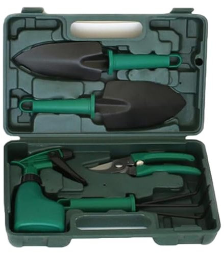 Outils de Jardin Kit Jardinage Ensemble d'outils de Jardinage, 5 pièces, Ensemble d'outils de Jardin Portables, Kit d'outils de Jardinage légers, poignée antidérapante pour Femmes et Hommes, Range