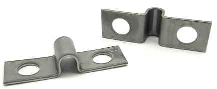 Halterung für 8mm Stab Doppelstammattenzaun Pfosten Befestigung Spanndraht Maschendraht Zaun 25 Stück (Nummer 3 mit 9mm Loch)