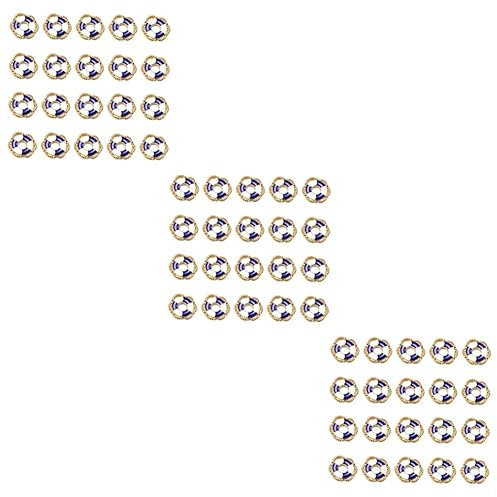 VILLCASE 60stücke Stil Rettungsring Anhänger Zweifarbige Legierung Charms Für Diy Schmuckherstellung Von Armbändern Und Halsketten Blau