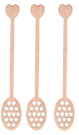 6 Cucchiai di Miele, Cucchiai di Legno Per Miele, Cucchiai di Legno Piccoli Per Miele, Bastoncini di Miele in Legno Per Cucina