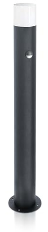LED Universum - Wegeleuchte 80cm Rund Anthrazit mit Bewegungsmelder aus Aluguss Außenleuchte witterungsbeständig für LED Leuchtmittel E27 Gartenleuchte IP44
