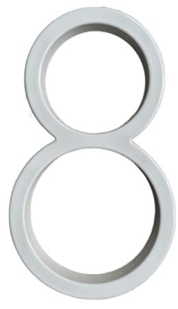 YMYGCC 152 mm weiße schwebende Moderne Hausnummer for Tür, Haus, Adressnummern for Haus, Digitale Schilder for den Außenbereich, 15,2 cm (Color : 8)