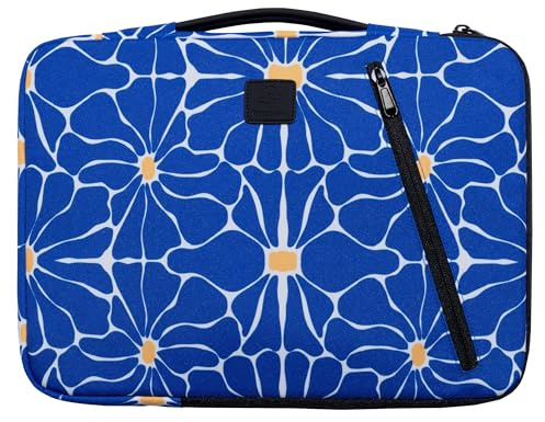 Exacompta Housse Ordinateur pour PC 13 et 14 en Tissu recyclé Flower