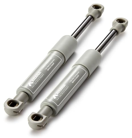 ARANA 2 x gastryckdämpare 250 N för KESSEBÖHMER Lift-o-Mat reservdel | 195 mm (förstärkt version) gastryckfjädrar för HSB högsvängande beslag dörrdämpare.