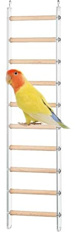 ycezw Vogelleiter, Vogelleiter für Käfig – Zubehör Conure Cage Stand, Vogelleiter mit 360 ° drehbarem Haken für Papageien, Parakets mit Taschen