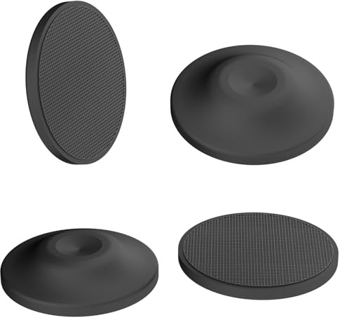 Monosaudio 4X HiFi Lautsprecherständer Füße, Schwarz, SP3909 | HiFi Spikes Pad, Aluminium, Stoßdämpfer Isolationsfüße, Für Verstärker Plattenspieler Subwoofer