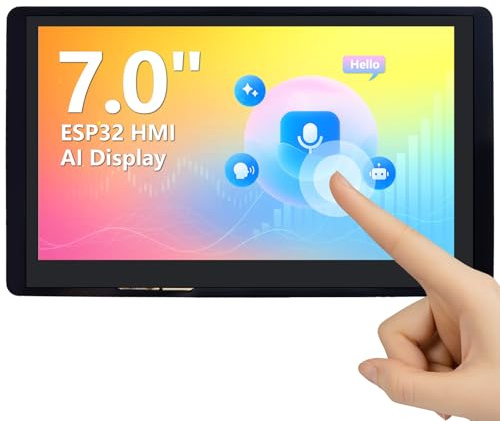 ELECROW CrowPanel Advance 7 pollici 800 x 480 HMI| Monitor touchscreen IPS con tecnologia AI ESP32-S3 e involucro in acrilico