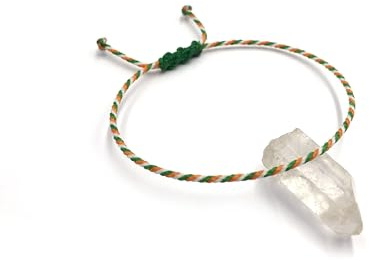 Armband, Grün, Orange, Weiß, geflochten, mit gewachstem Faden, feines Seil, 2 mm, handgefertigt in Frankreich, verstellbar, Uni und wasserbeständig, Farbe Flagge Irland/Indien/Niger/Elfenbeinküste