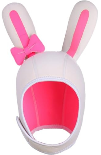 Simpatiche Orecchie Coniglio Cappuccio Muta Cappuccio Sub in Neoprene per Donne Bambini, Cappello Sub Cappuccio Termico Surf per Snorkeling Nuoto