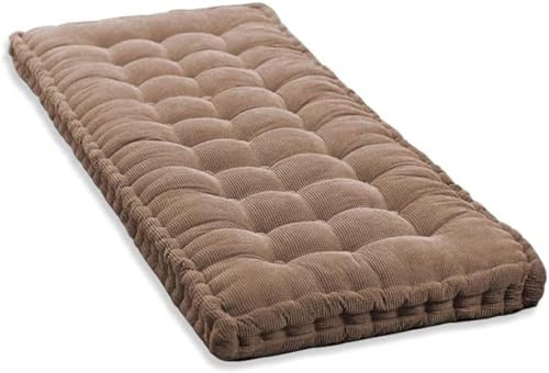 Bänkdyna Inomhus/Utomhus Möbler Bänkdyna 60/70/80/90/100/120/160 Trädgård Tjocka Sittdynor Bänk Sittdynor Loveseat Stol Dynor(Kaffe,180x50 cm)