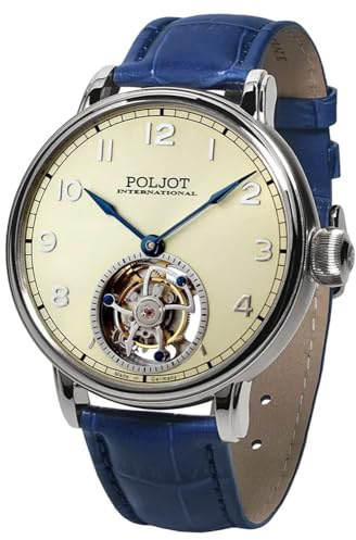 POLJOT International Orologio da uomo Tourbillon XVIII Blu/Champagne 3400.T-XVIII-CS